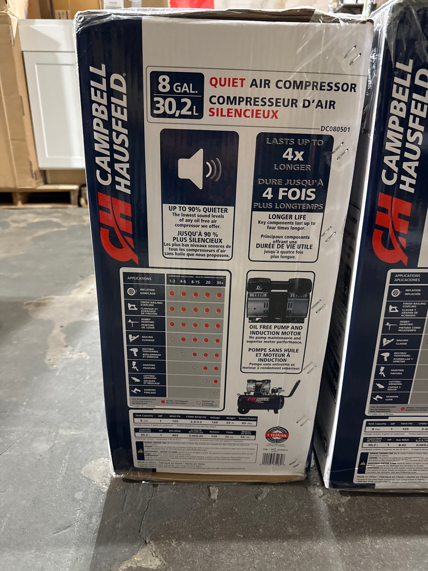 Campbell Hausfeld 8 Gallon Portable Quiet Air Compressor