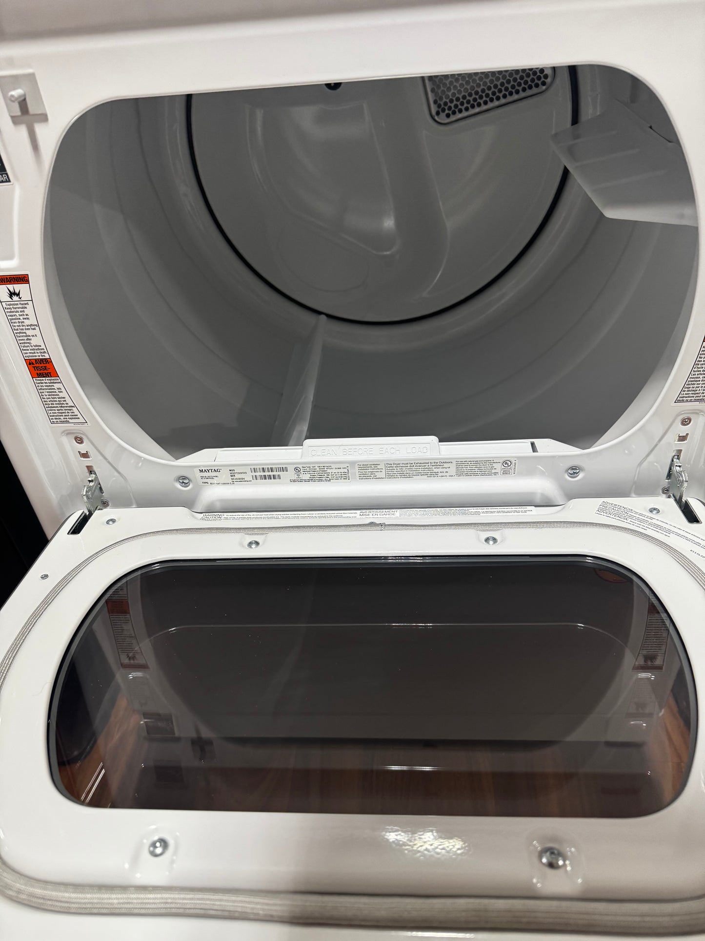 Maytag 7.4 cu. ft. 120-Volt Smart Capable White Gas Vented Dryer with Steam and Hamper Door, ENERGY STAR