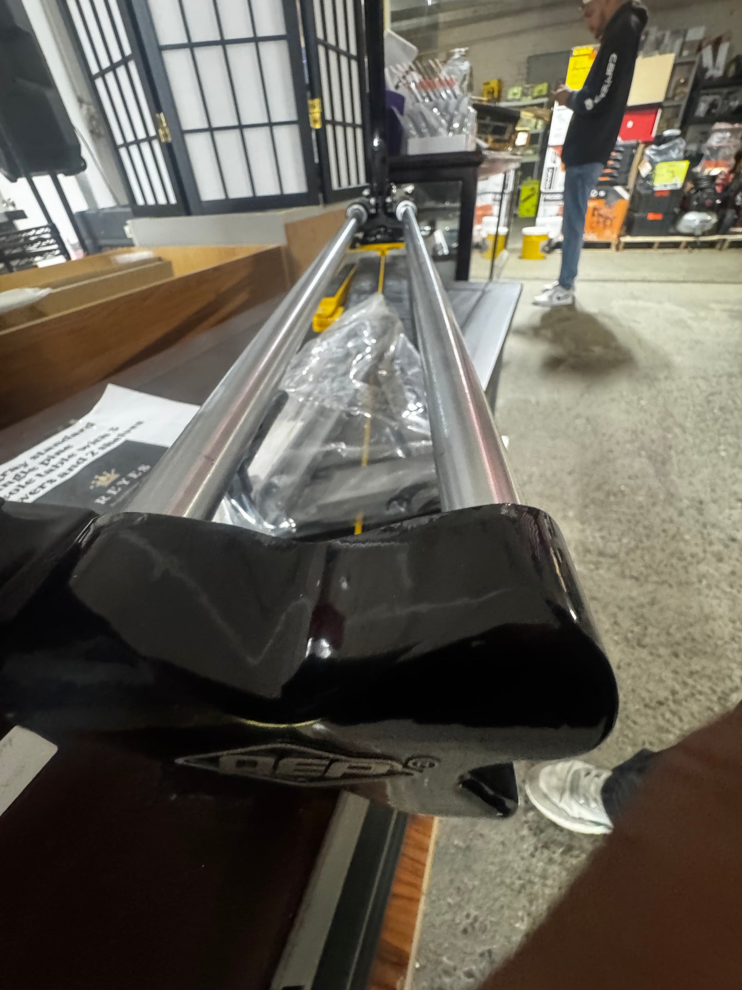 QEP 24 in. Slimline Manual Tile Cutter with Steel Blade and Adjustable Tungsten-carbide 7/8 in. Scoring Wheel MSRP - $129.00