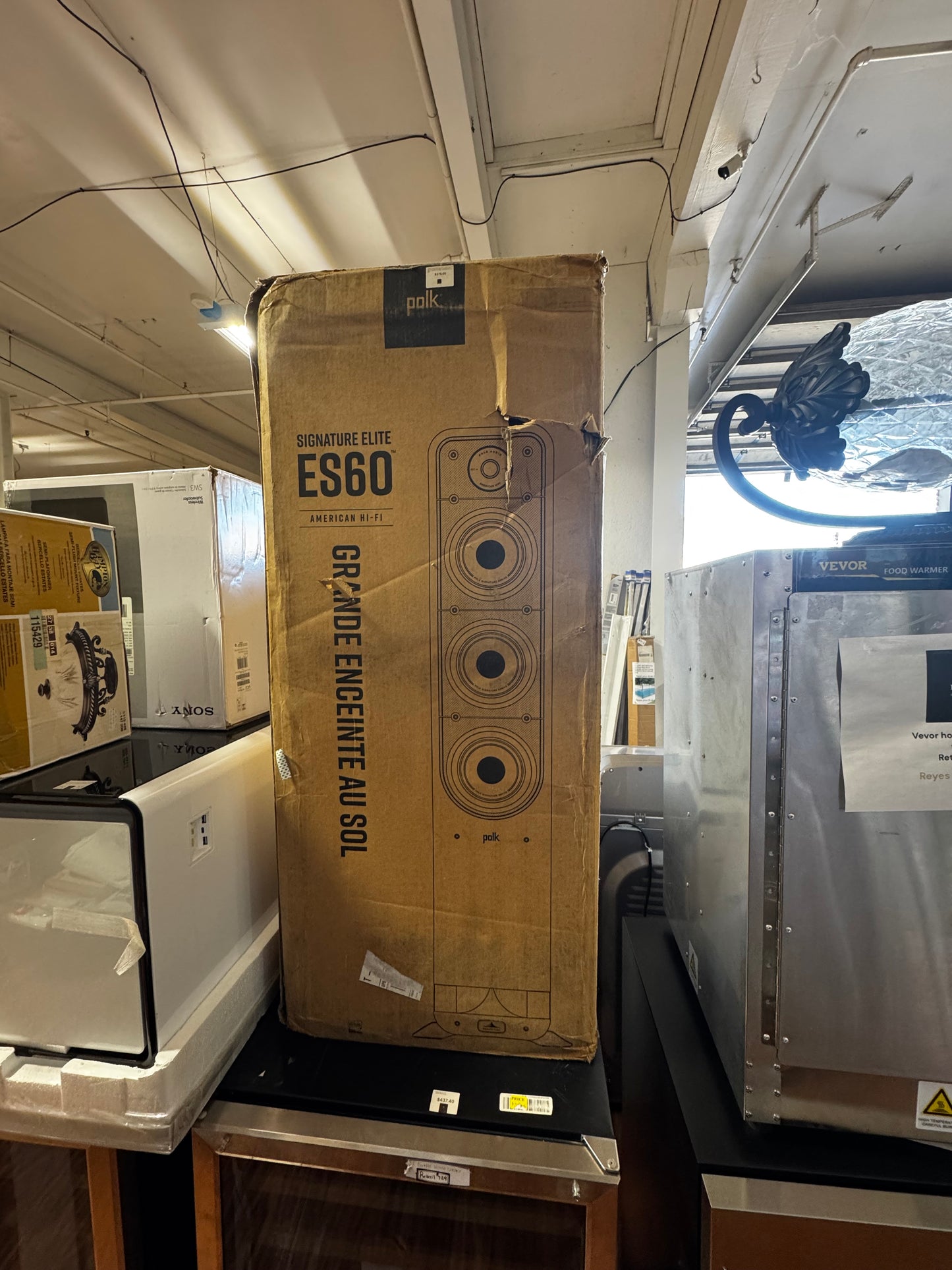 Polk Signature Elite ES60 Tower Speaker - Hi-Res Audio Certified, Dolby Atmos & DTS:X Compatible, 1" Tweeter & Three 6.5" Woofers, Power Port Technology for Effortless Bass, Stunning Black