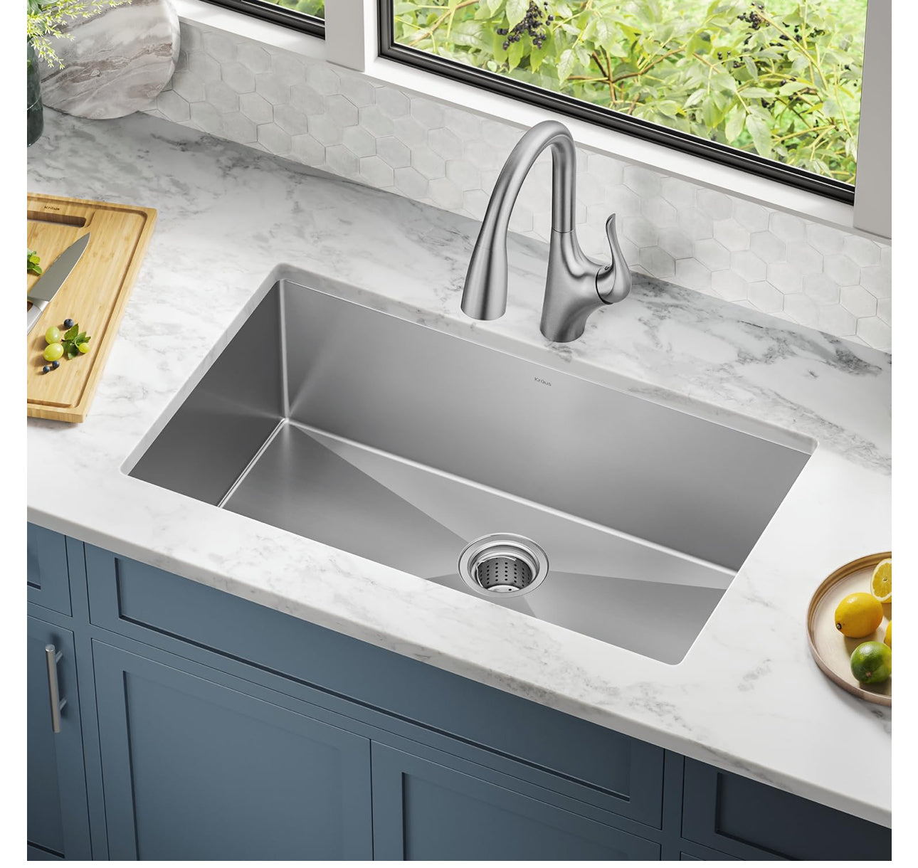 Glacier bay zero radius 27 in undermount single bowl 18 gauge stainless steel kitchen sink with accessories