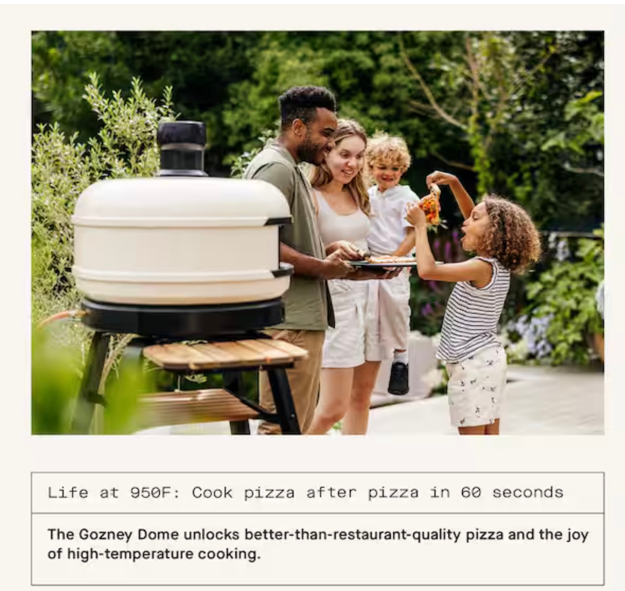 GOZNEY
Dome Propane Outdoor Pizza Oven Cream in White