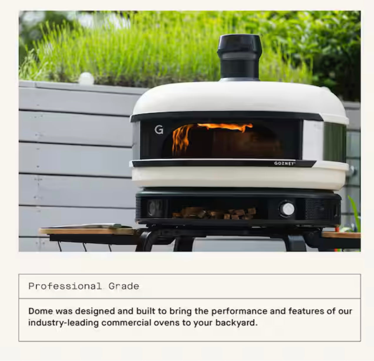 GOZNEY
Dome Propane Outdoor Pizza Oven Cream in White