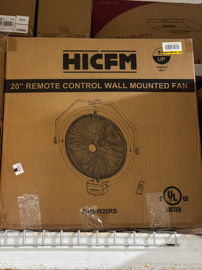 Deeshe 5000 CFM 20 in. Orbital Remote Control Wall Mounted Fan