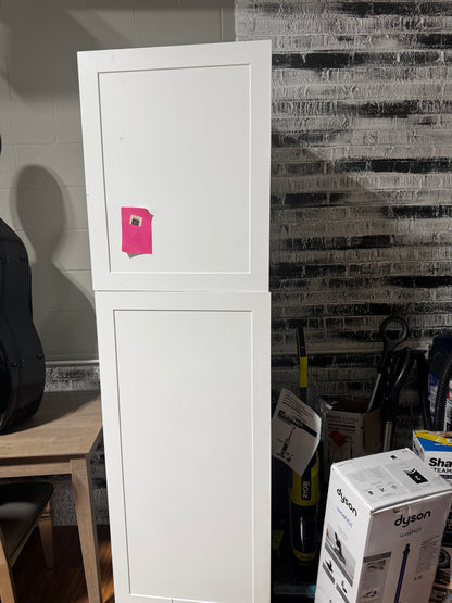 24x84x24.5 white tall cabinet