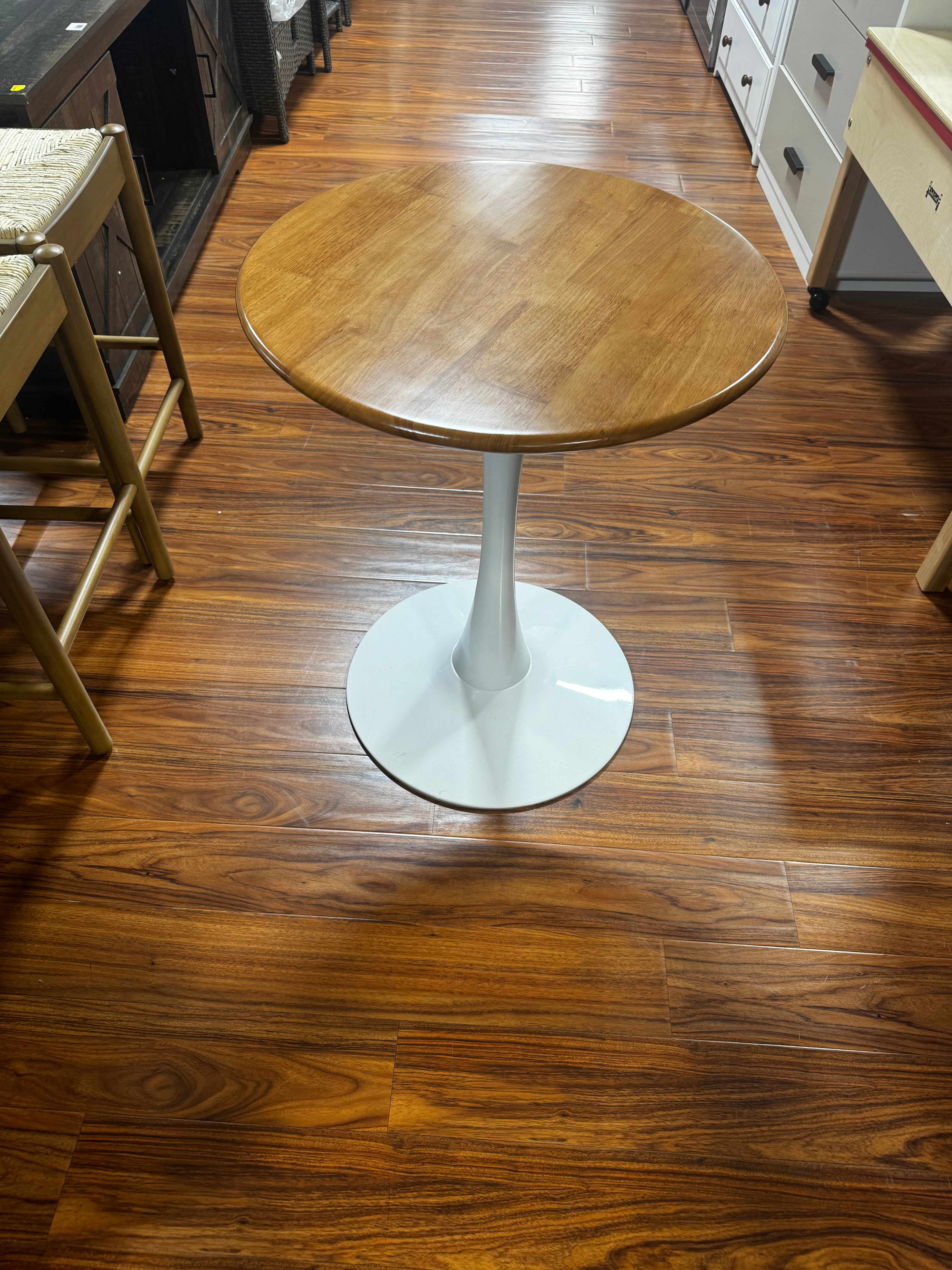 23.62" Mid-Century Round Dining Table, Small Dining Table, Side Table for 2 People