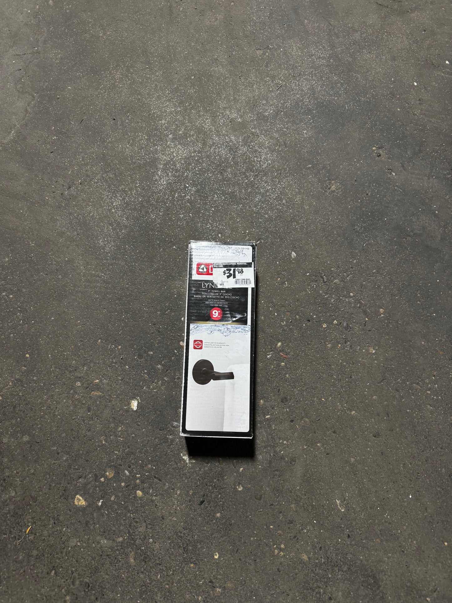 Matte black delta Towel Bar 9” Retail $31.00