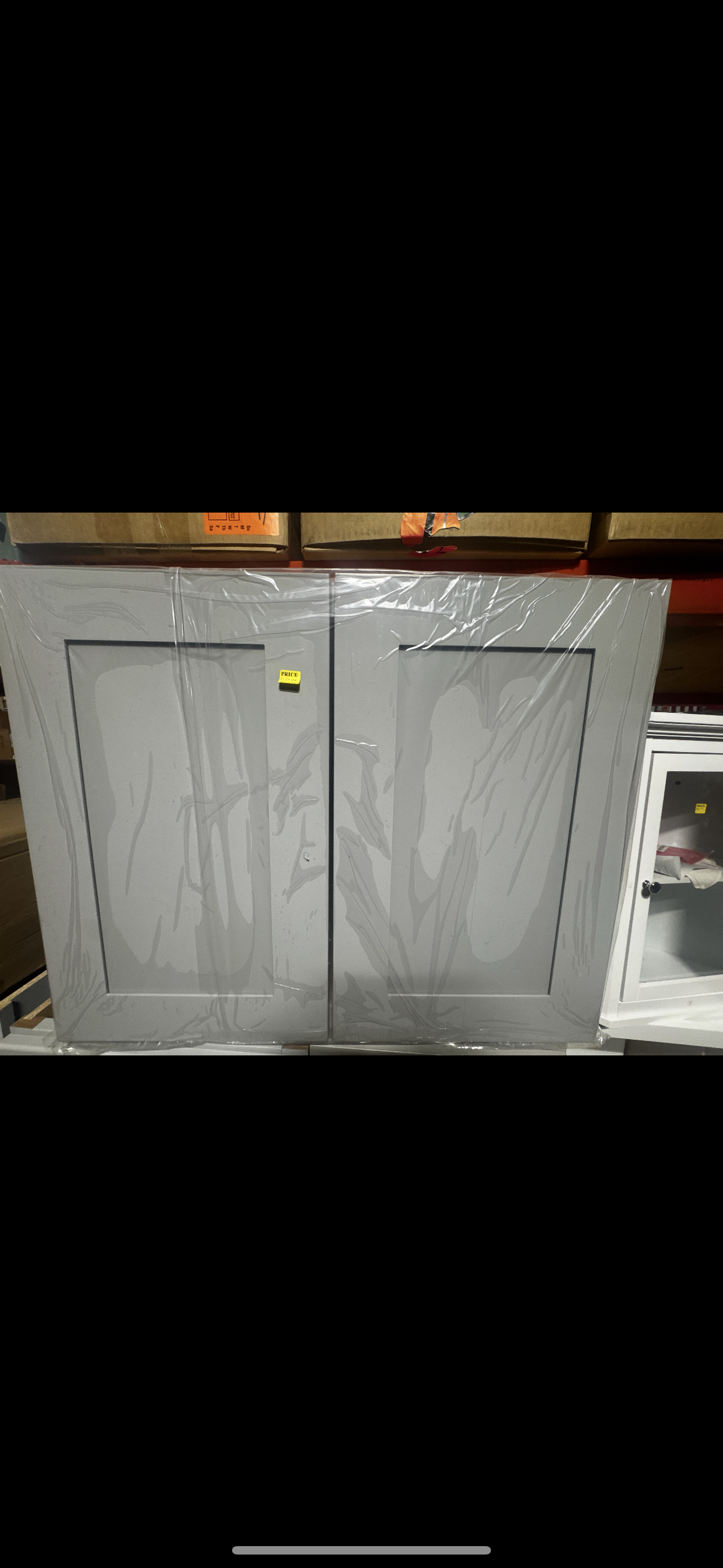 Grey wall cabinet 30x24x12
