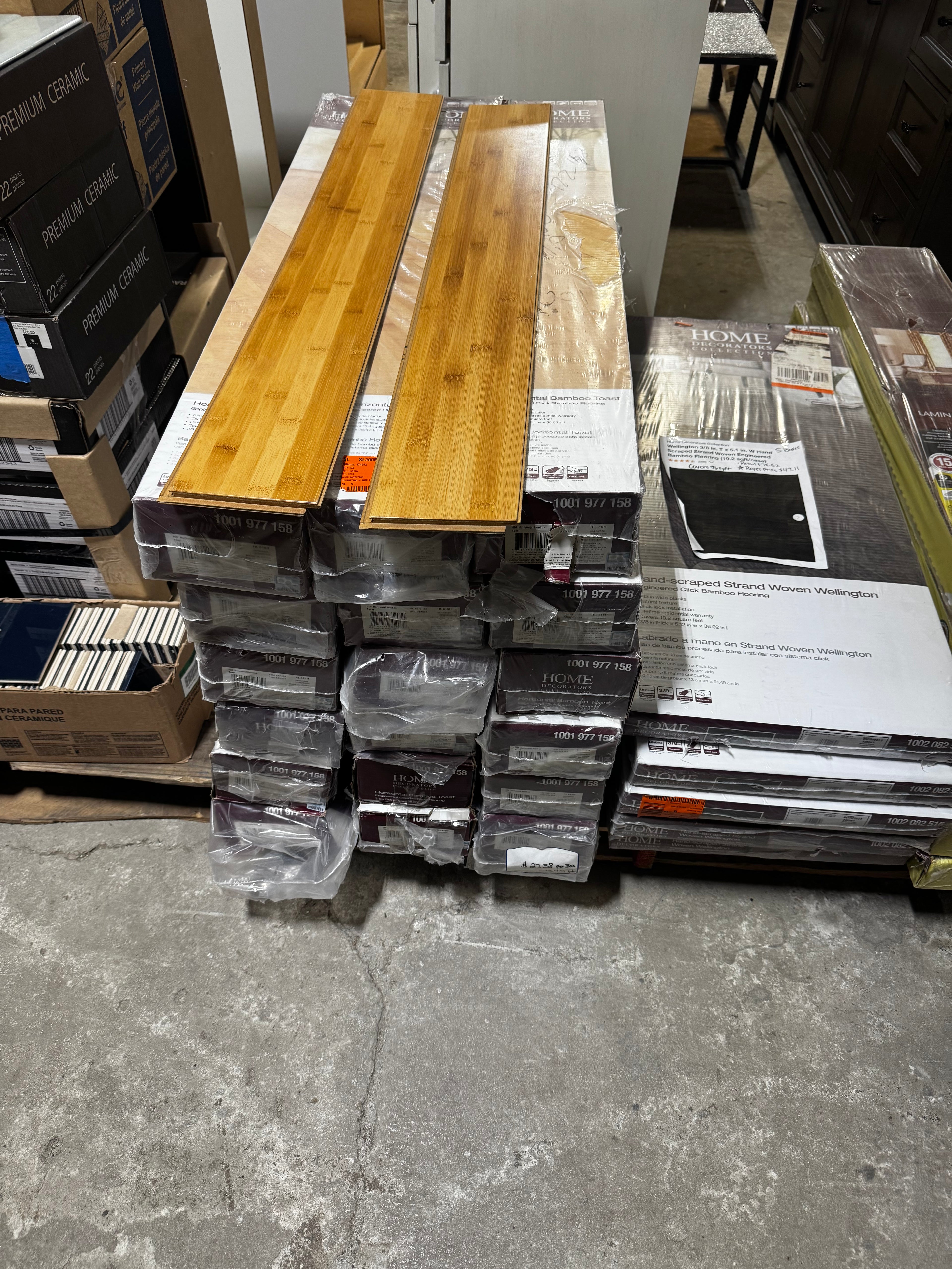 18 boxes bamboo toast engineered click flooring