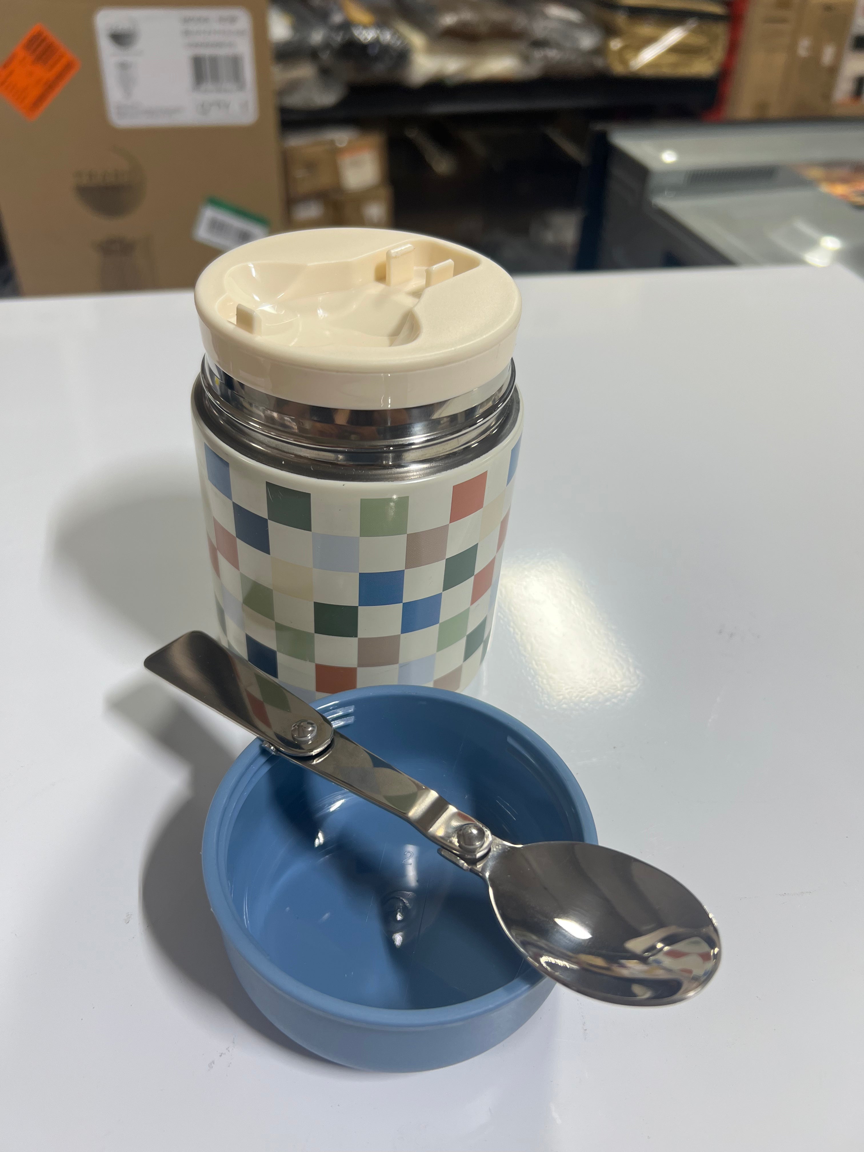Stainless steel soup container