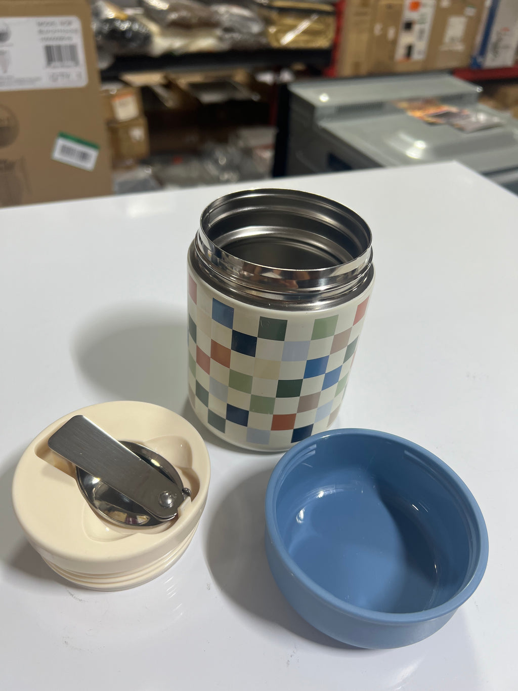 Stainless steel soup container
