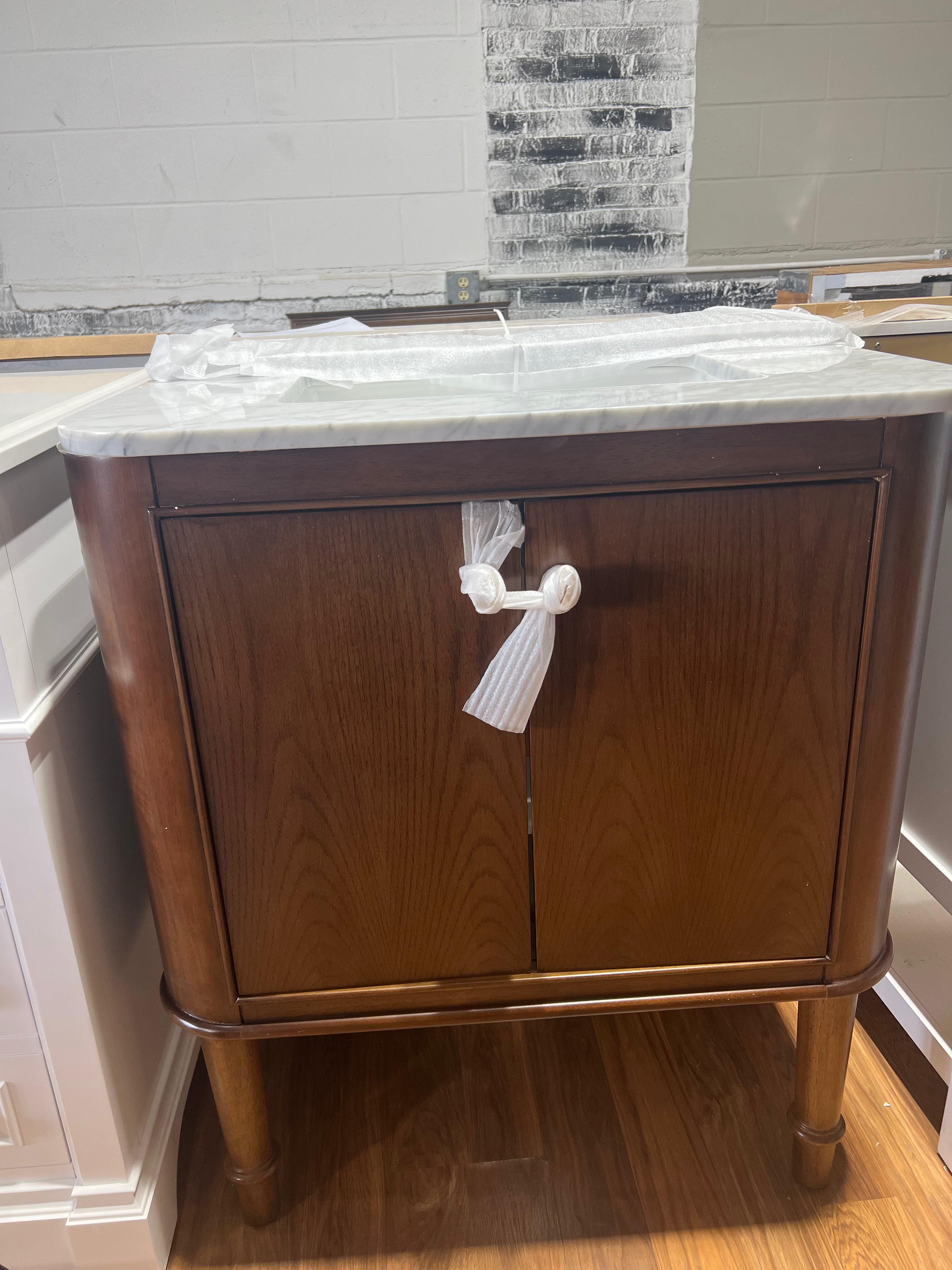 Wooden bathroom vanity