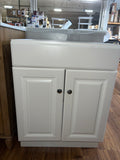 White bathroom vanity