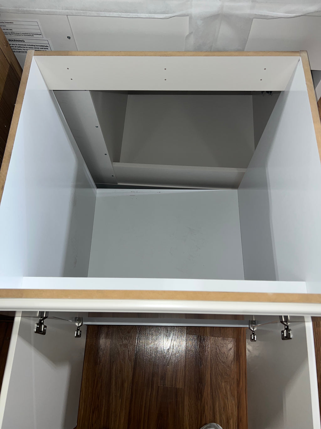 White bathroom vanity