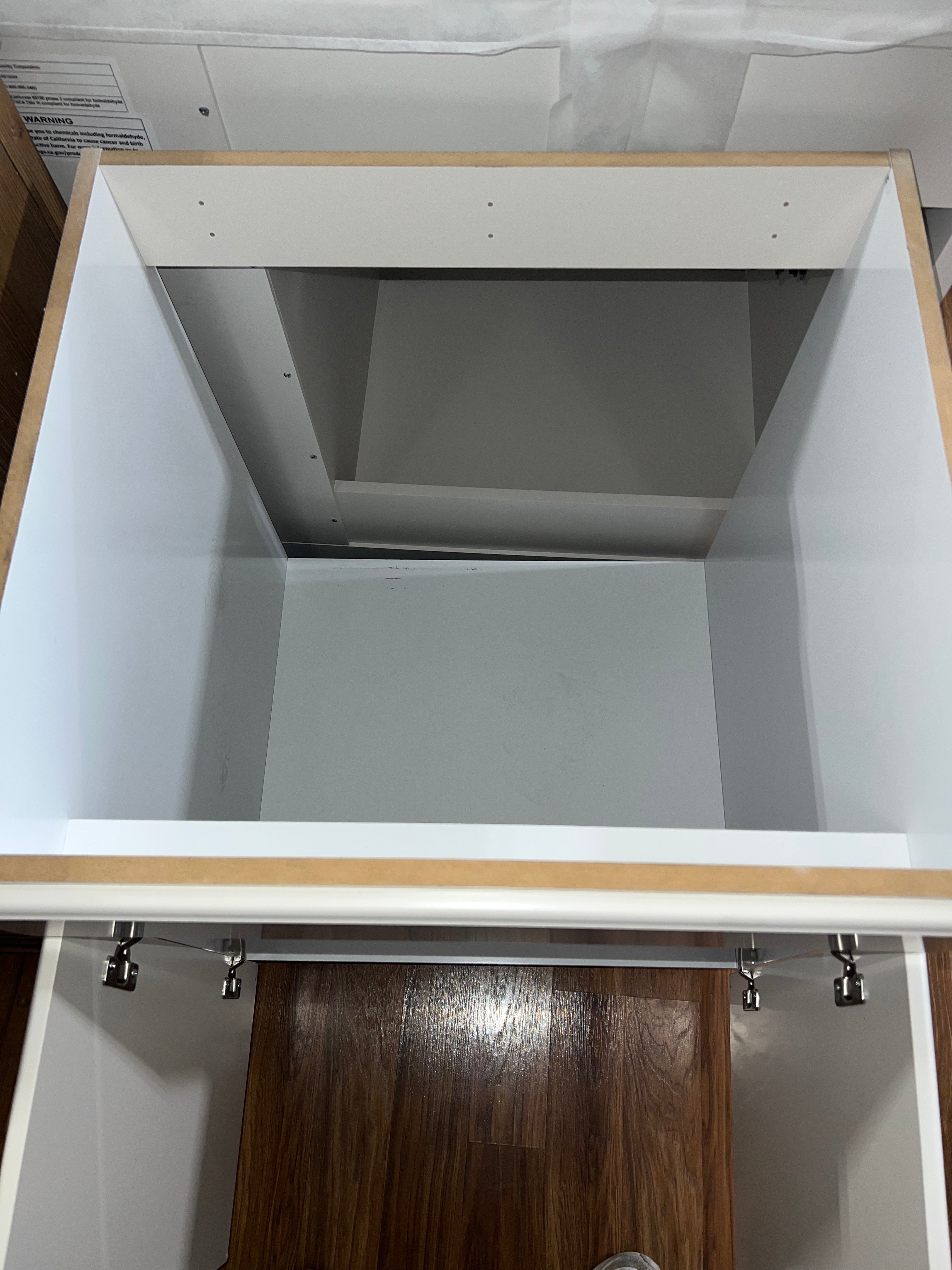 White bathroom vanity
