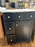 Modern black bathroom vanity