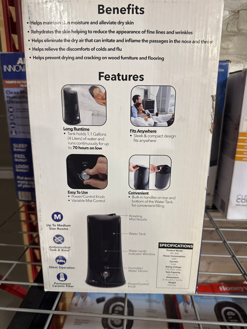Clean mist ultra sonic humidifier